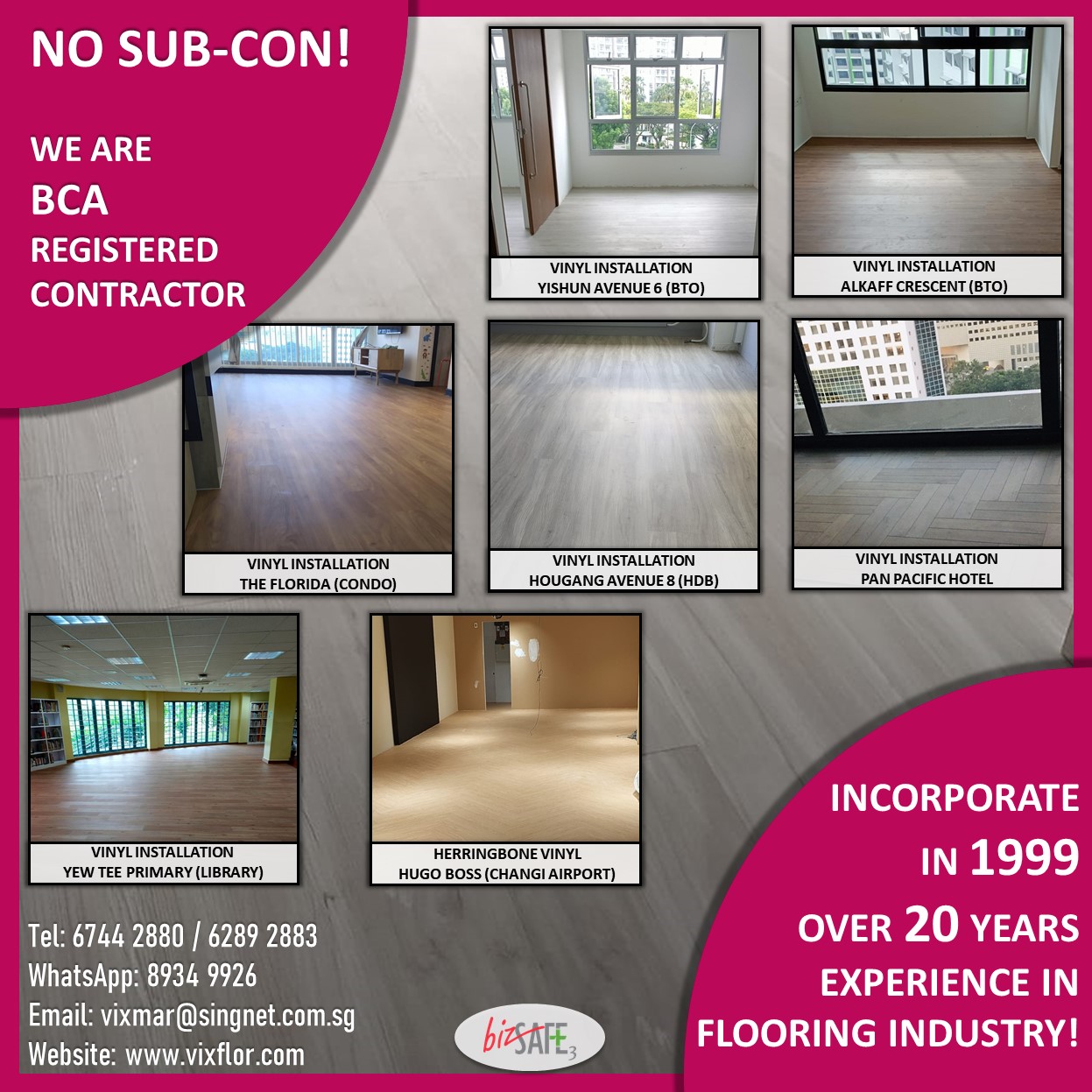 BTO 2 and 3 Room Vinyl Flooring Promotion